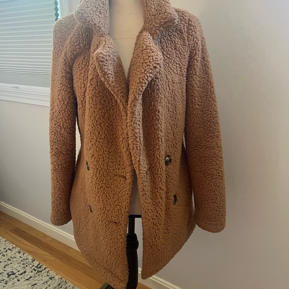 Cozy Tan Sherpa Jacket